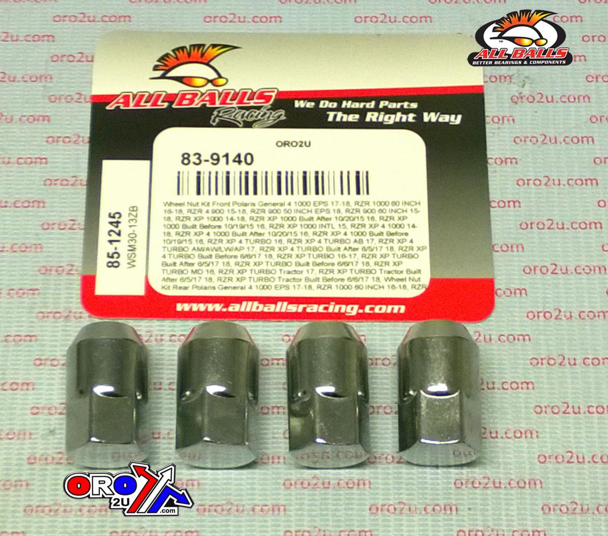 ALL BALLS WHEEL NUT KIT PACK-4, ALLBALLS 85-1245, 7547489, Polaris General 1000 EPS Deluxe 19-20, General 1000 EPS Premium 19-20, General 1000 EPS Sport 20, Ge