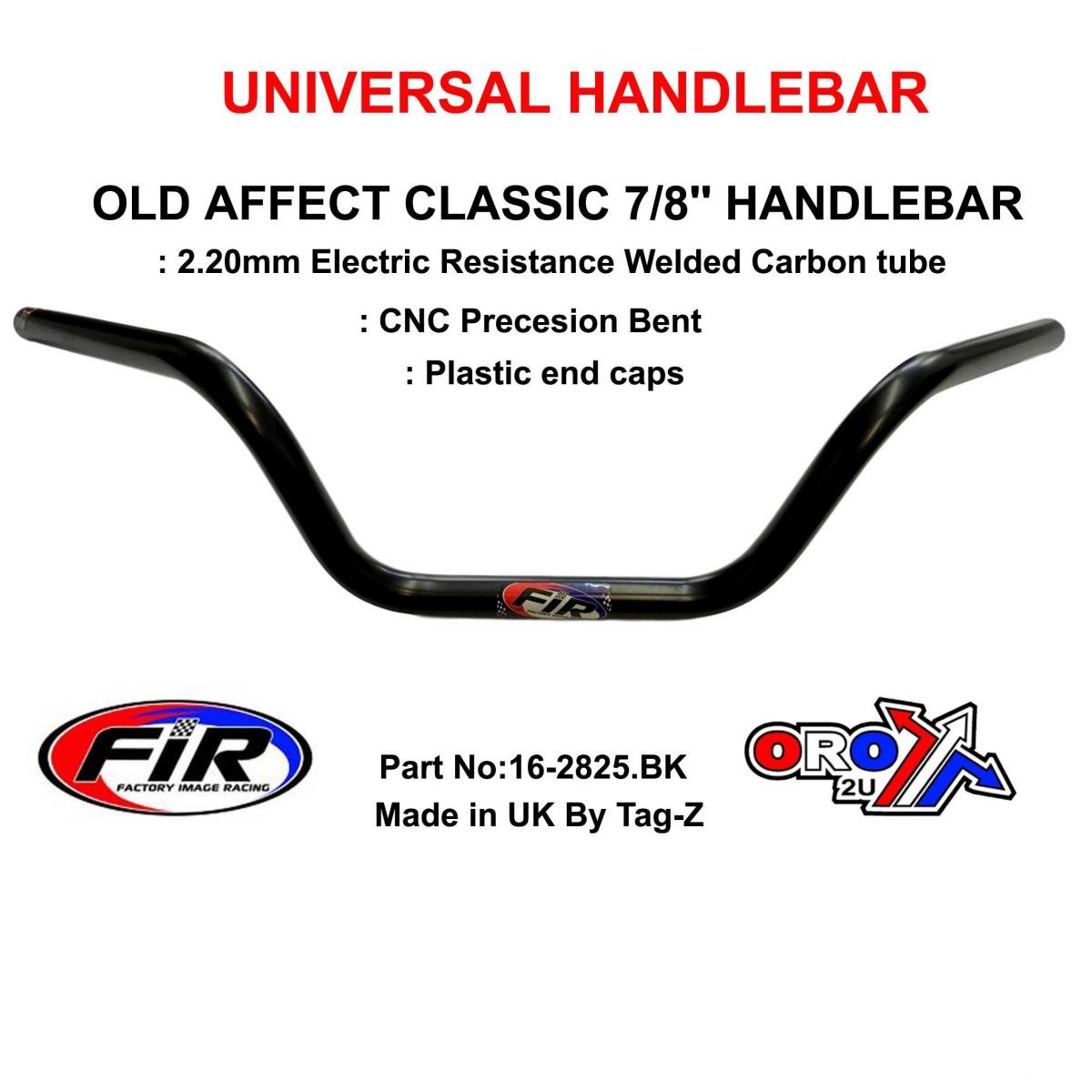 FIR Old Style Classic 7/8'' Handlebar, Fitment Universal / Matt Black