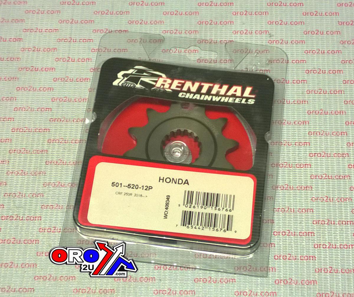 Renthal Front Sprocket Renthal Honda CRF250R 18, Renthal 501-520-12p, 501--520-12p