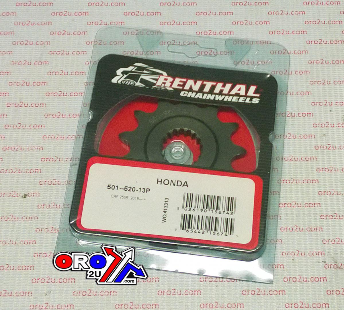 Renthal Front Sprocket Renthal Honda CRF250R 18, Renthal 501--520-13p, 501--520-13p