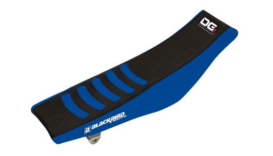Blackbird Graphics 18-22 YZF 450 Double Grip 3, Seat Cover Blackbird, 1249h, Black & Blue