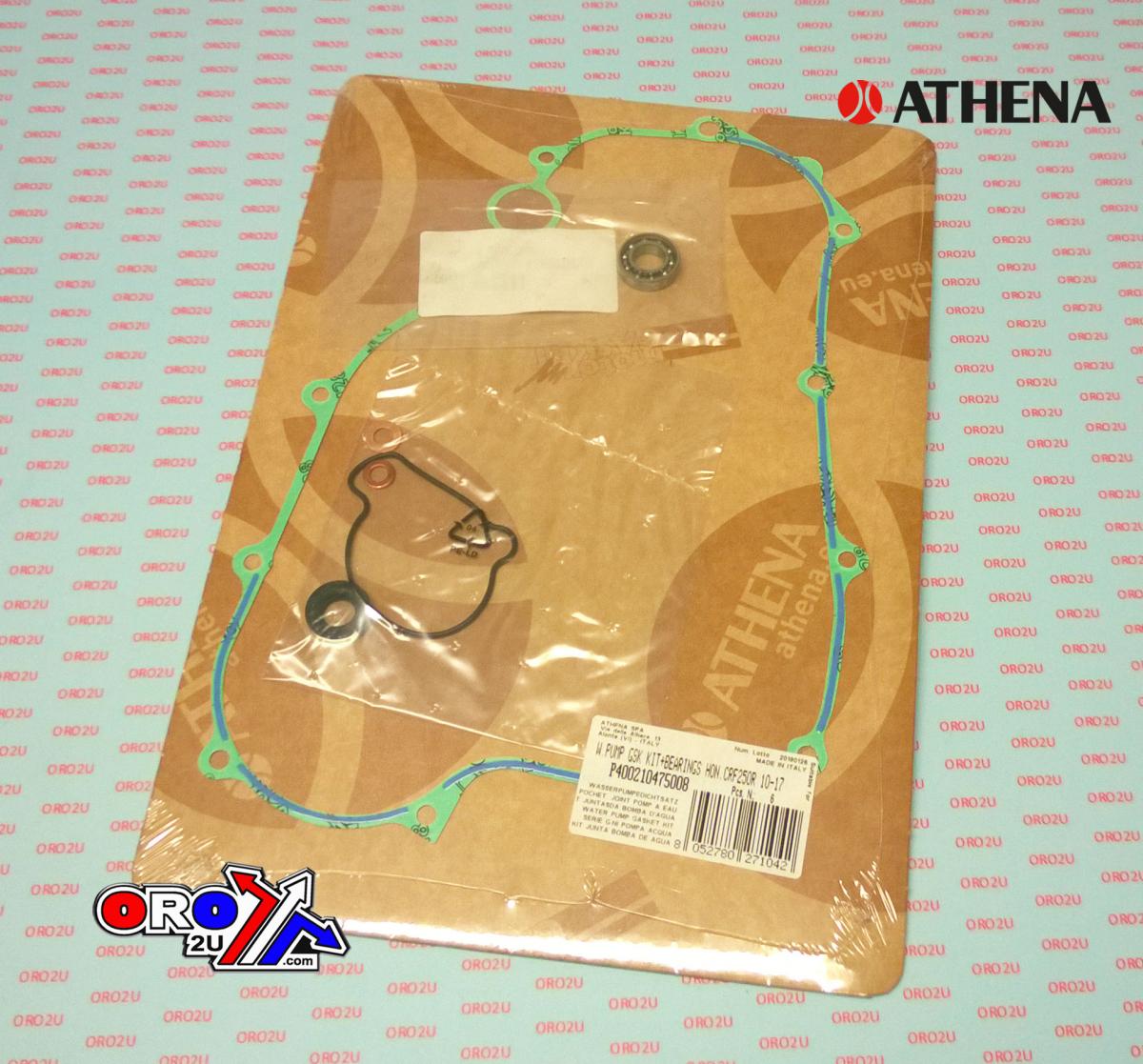 Athena Water Pump Gasket Kit CRF 250r 10-17, Athena P400210475008 Honda with Bearing