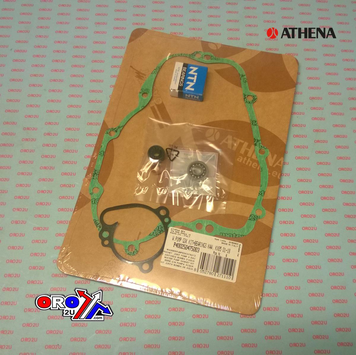 Athena Water Pump Gasket Kit KX 80/85 KX/RM 100 03-25, Athena P400250475003 Kaw/suz with Bearing