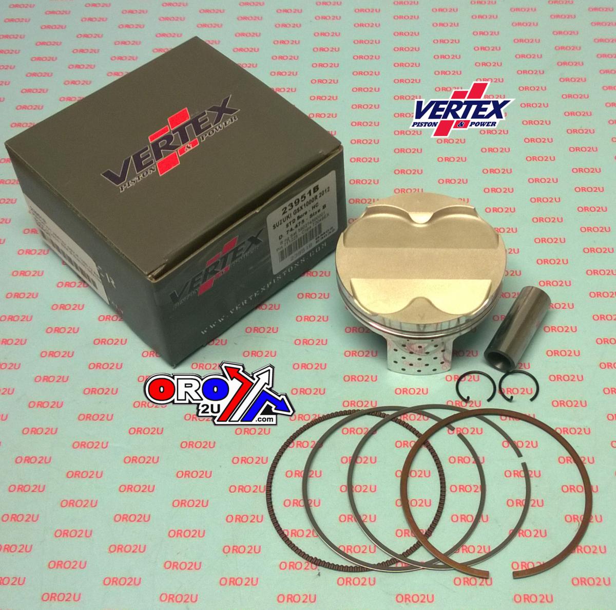 Vertex Piston Kit Vertex 74.5 B Hc Suzuki Gsx-r 1000 12, Vertex 23951b Hc Compr