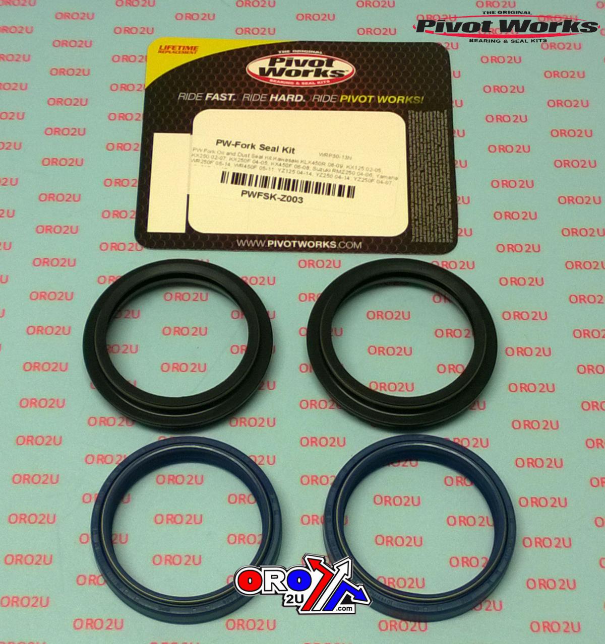 Pivot Works Seal & Wiper Set/4 48x58mm, Pivotworks Pwfsk-z003 Fork Seal Kit