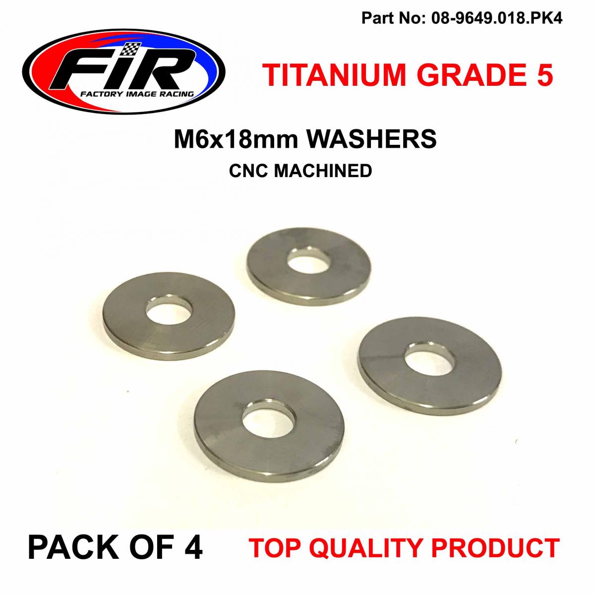 FIR Titanium Gr5 M6x20mm Washer Pk4