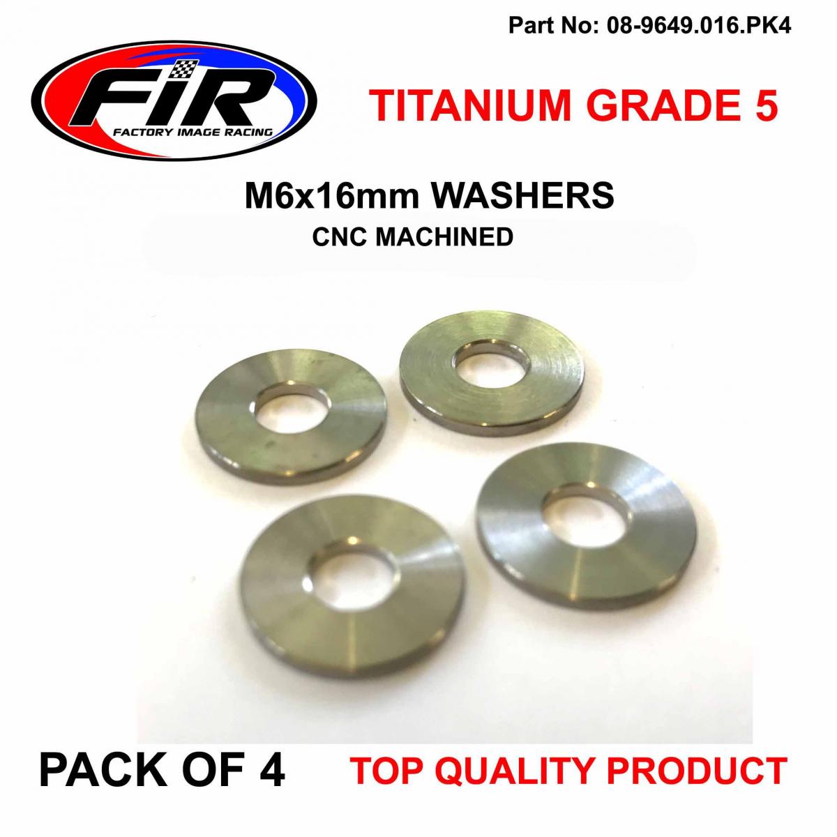 FIR Titanium Gr5 M6x16mm Washer Pk4