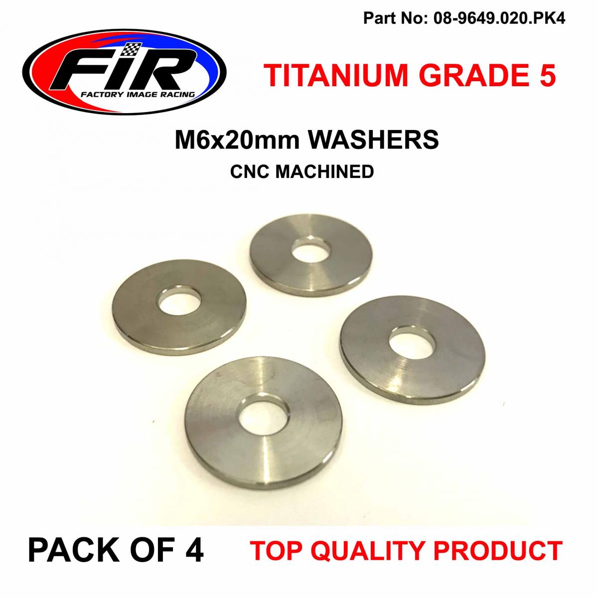 FIR Titanium Gr5 M6x18mm Washer Pk4