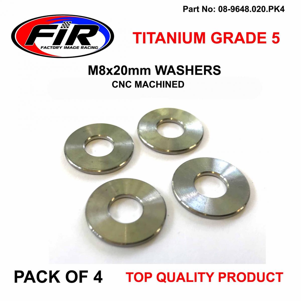 FIR Titanium Gr5 M8x20mm Washer Pk4