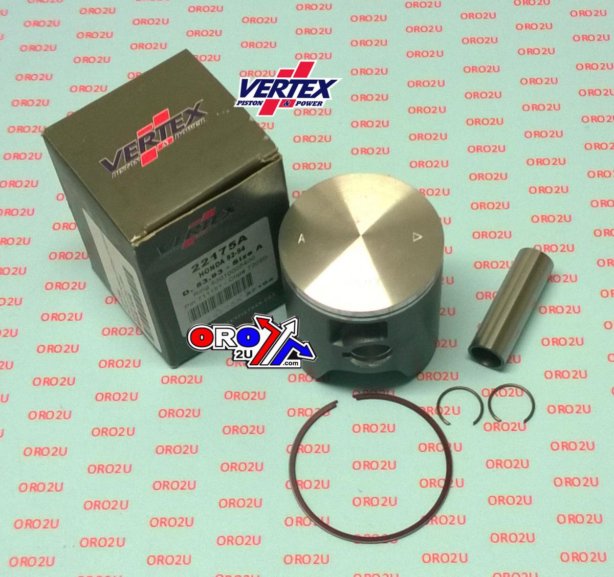 Vertex Piston Kit Honda RS125CC B 54.00mm, Vertex 22175b Gp 1-ring