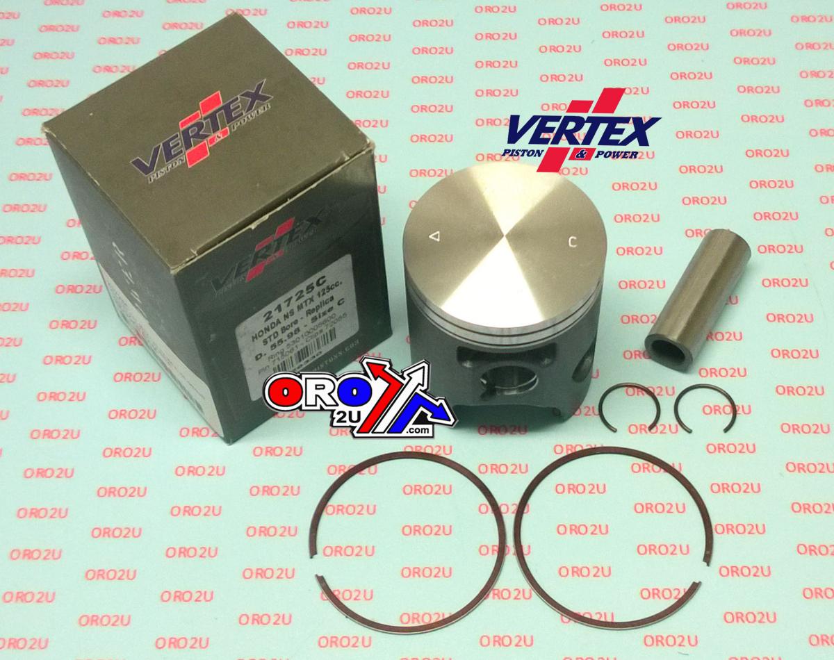 Vertex Piston Kit MTX125 92-94 B 56.00mm, Vertex 21725b Honda