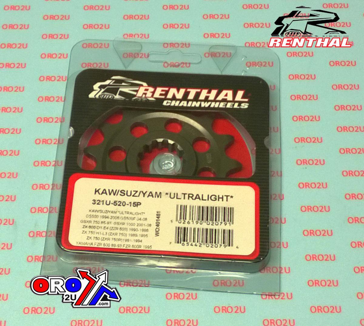 Renthal Front Sprocket 321u-520-15p, 520 Chain Conversion