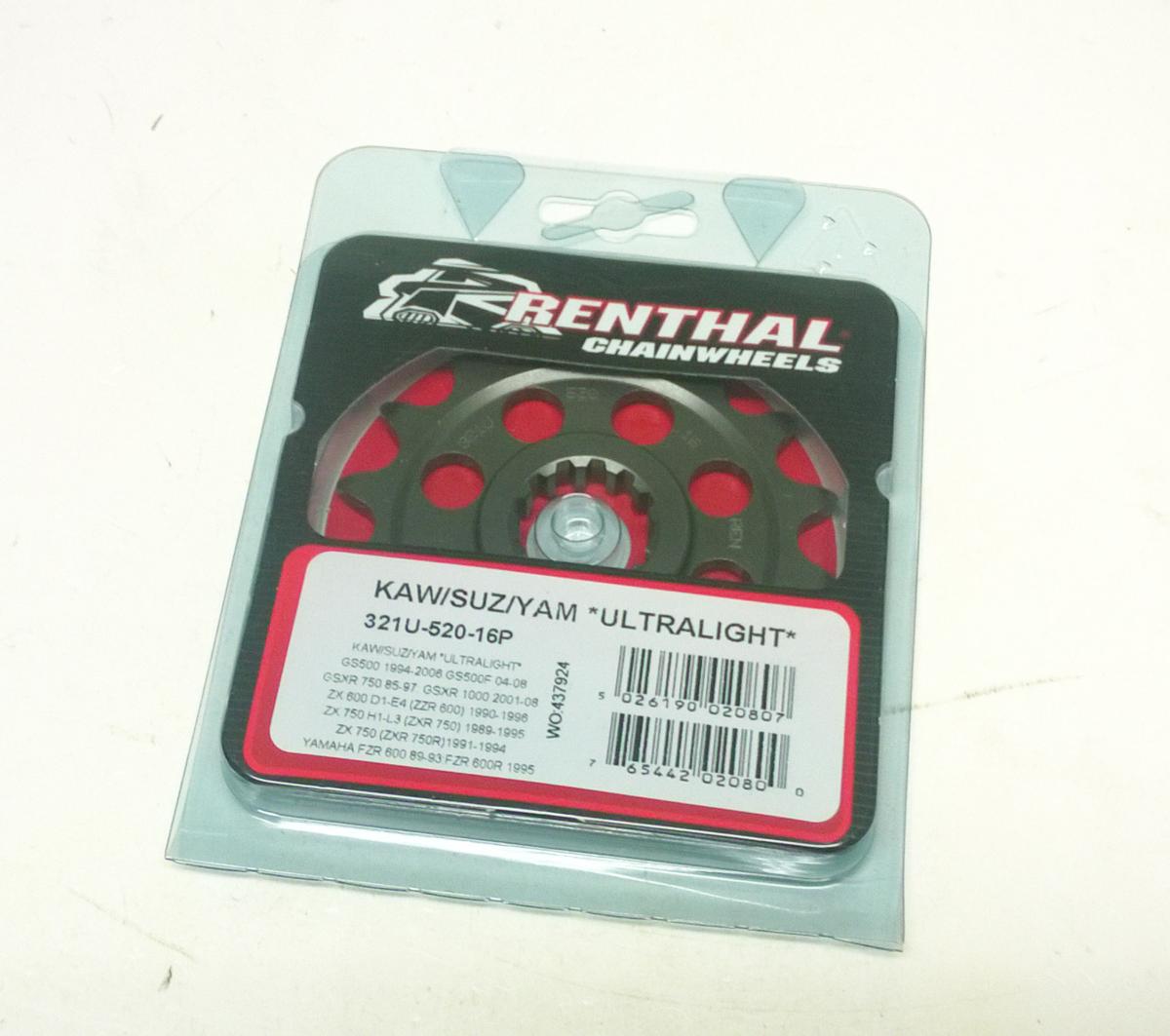 Renthal Front Sprocket 321u-520-16p, 520 Chain Conversion