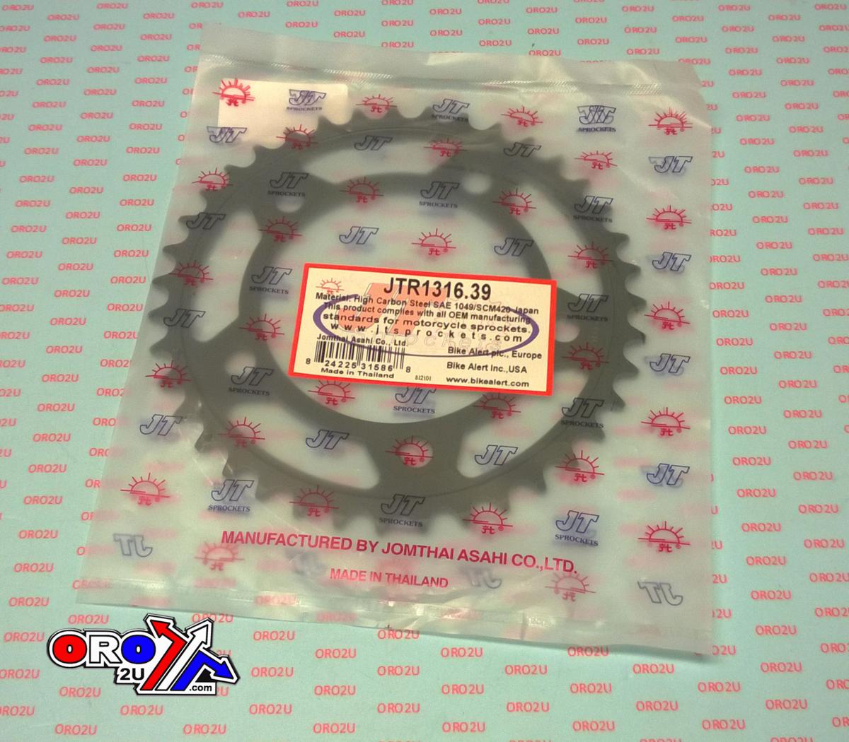 JT Rear Sprocket Jtr1316.39 Steel, Honda Road