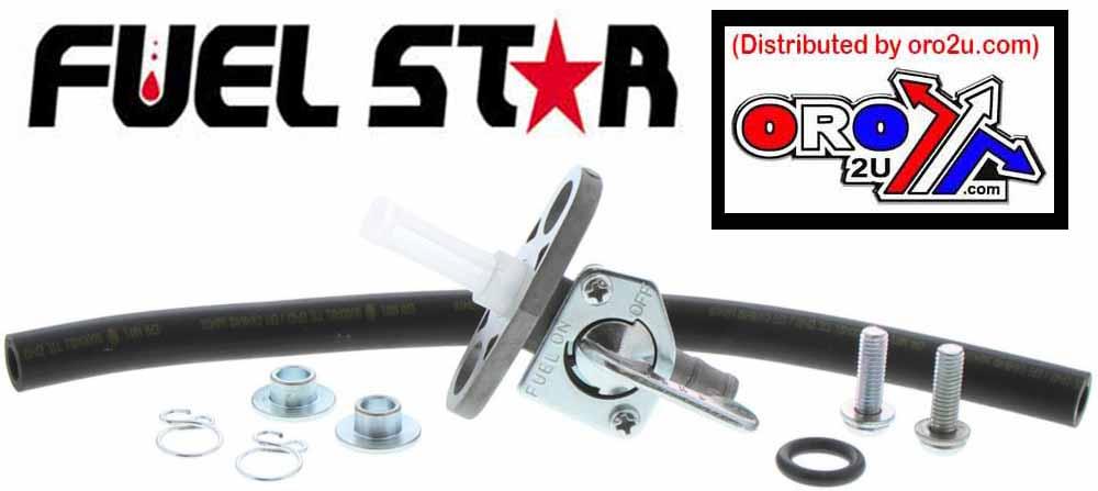 Hot Rods Fuel Valve Kit CR125R CR250R, Fuel Star FS101-0117 Honda Dirt, Tape / Petcock / Clips / Pipes / Bolts