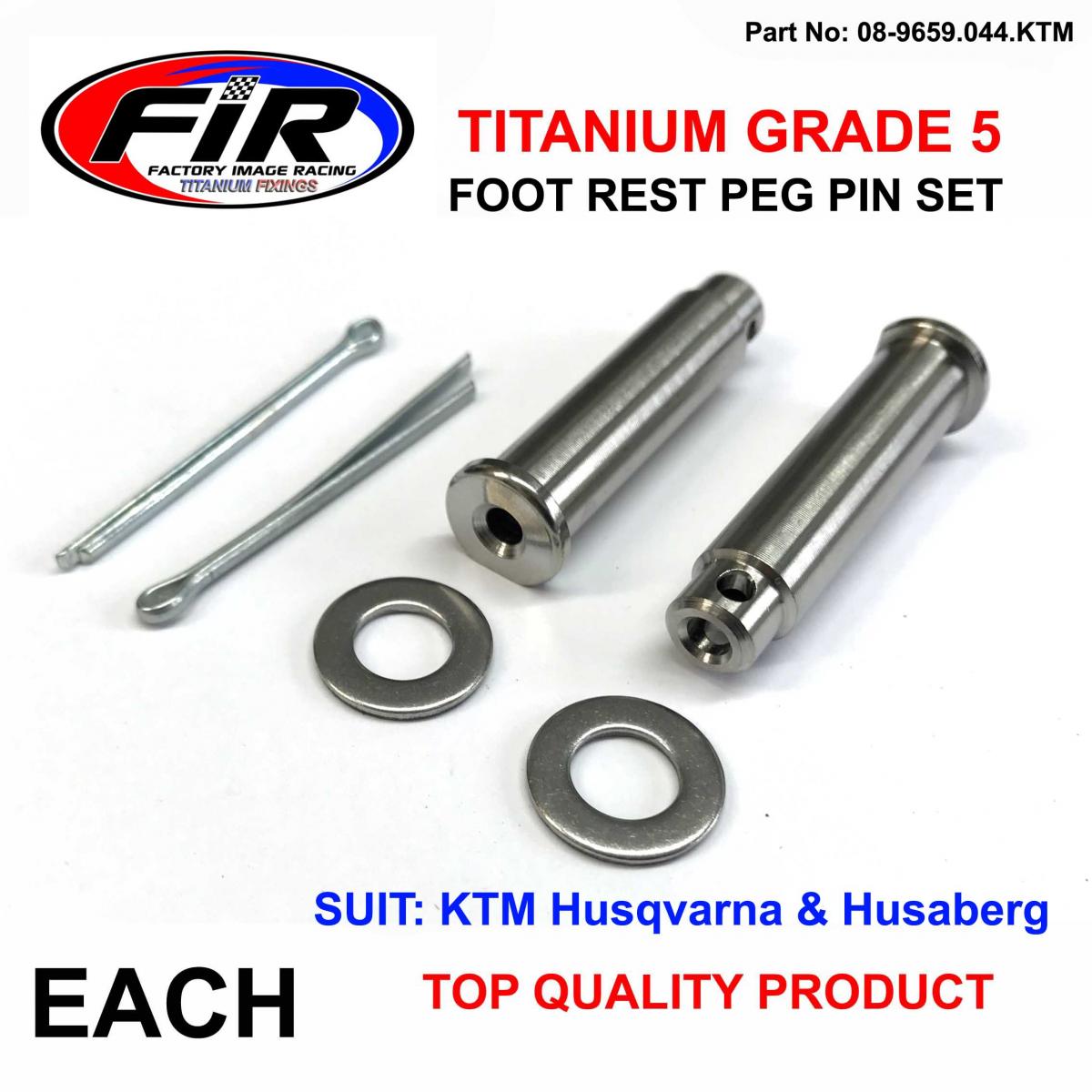FIR TITANIUM GR5 PEG PIN SET KTM HUSR HUSQ, 54803044000 / 44.00mm / FOOT PEG,  / HUSQVARNA HUSABERG