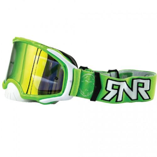 Rip-N-Roll Rnr Platinum Tear Off Mirrored, Green Goggle, GAM47, Tear Off