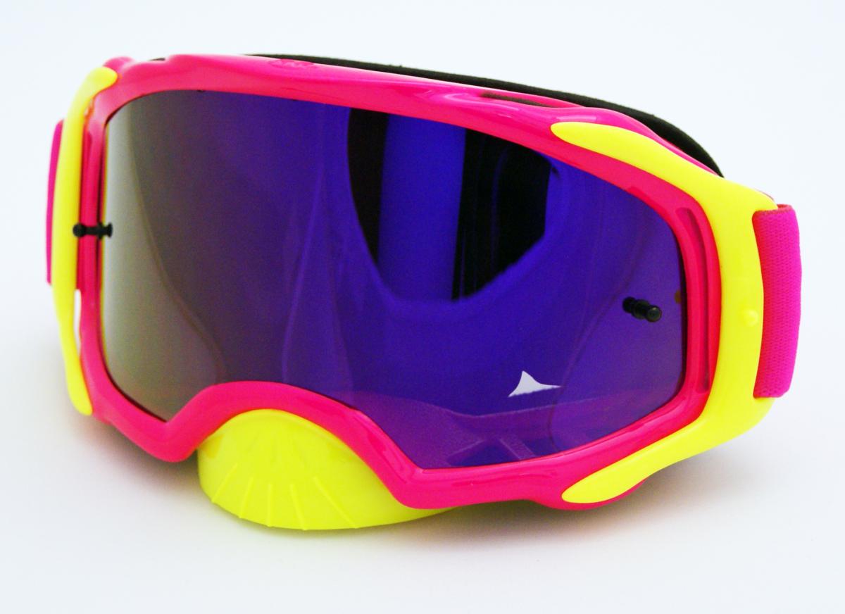 Rip-N-Roll Rnr Platinum Tear Off Mirrored, Pink Flo Goggle, GAM69, Tear Off
