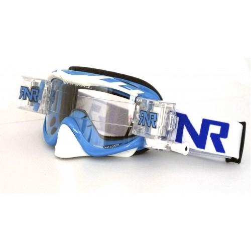 Rip-N-Roll Rnr Hybrid Pacific Blue Fully Loaded Roll Off, Pacific Blue Goggle, GH44, Roll & Tear Off