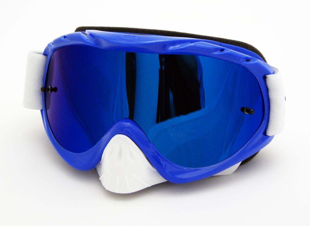 Rip-N-Roll Rnr Hybrid Nobo Blue Mirrored Lens, Nobo Blue Goggle, GH441M, Mirrored Lens