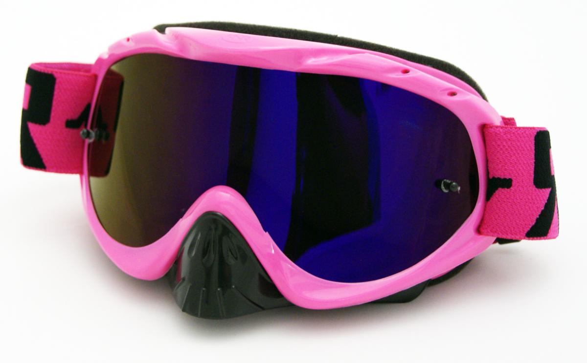 Rip-N-Roll Rnr Hybrid Pink Mirrored Lens, Pink Goggle, GH49M, Mirrored Lens