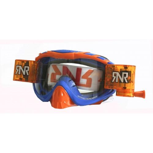 Rip-N-Roll Rnr Hybrid Blue/orange Fully Loaded Roll Off, Blue/orange KTM Goggle, GH446, Roll & Tear Off