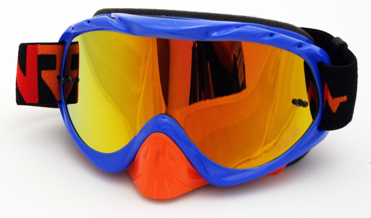 Rip-N-Roll Rnr Hybrid Blue/orange Mirrored Lens, Blue/orange KTM Goggle, GH446M, Mirrored Lens