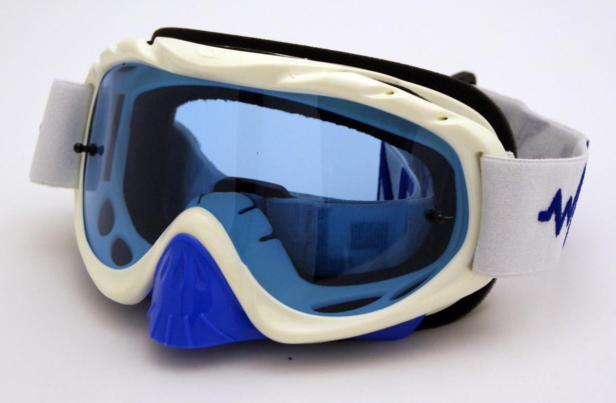 Rip-N-Roll Rnr Hybrid White/blue Tear Off, White/blue Limited Edition Goggle, GH224TO, Tear Off