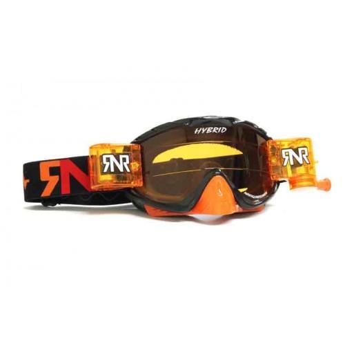 Rip-N-Roll Rnr Hybrid Black/orange Fully Loaded Roll Off, Black/orange Limited Edition Goggle, GH236, Roll & Tear Off