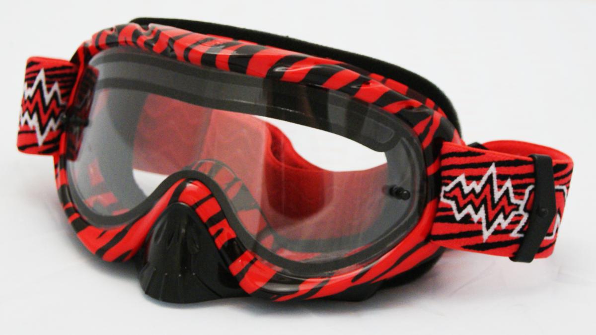 Rip-N-Roll Rnr Hybrid Wild Rd/bk Vented Lens, Wild Red & Black Goggle, GH365DV, Vented Lens