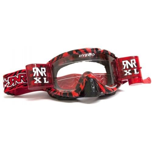 Rip-N-Roll Rnr Hybrid Wild Rd/bk XL Roll & Tear Off, Wild Red & Black Goggle, 36MM Roll Off, GH365XL, Roll & Tear Off
