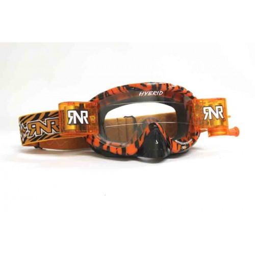 Rip-N-Roll Rnr Hybrid Wild Or/bk Fully Loaded Roll Off, Wild Orange & Black Goggle, GH366, Roll & Tear Off