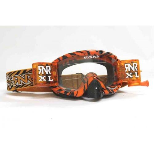 Rip-N-Roll Rnr Hybrid Wild Or/bk XL Roll & Tear Off, Wild Orange & Black Goggle, 36MM Roll Off, GH366XL, Roll & Tear Off