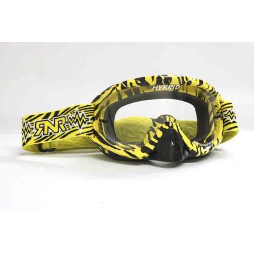 Rip-N-Roll Rnr Hybrid Wild Yl/bk Tear Off, Wild Yellow & Black Goggle, GH368TO, Tear Off