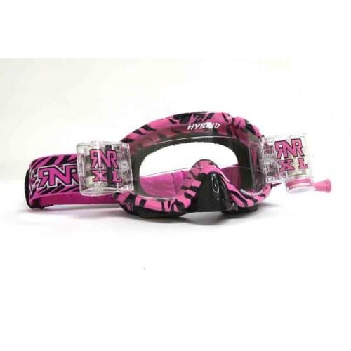 Rip-N-Roll Rnr Hybrid Wild Pk/bk XL Roll & Tear Off, Wild Pink & Black Goggle, 36MM Roll Off, GH369XL, Roll & Tear Off