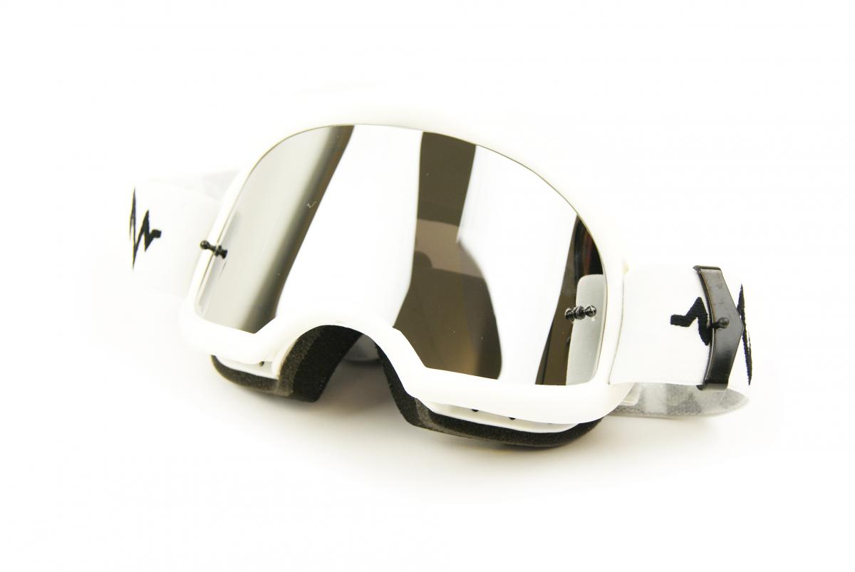 Rip-N-Roll Rnr Colossus White Mirrored Lens, White Goggle, GX22M, Mirrored Lens