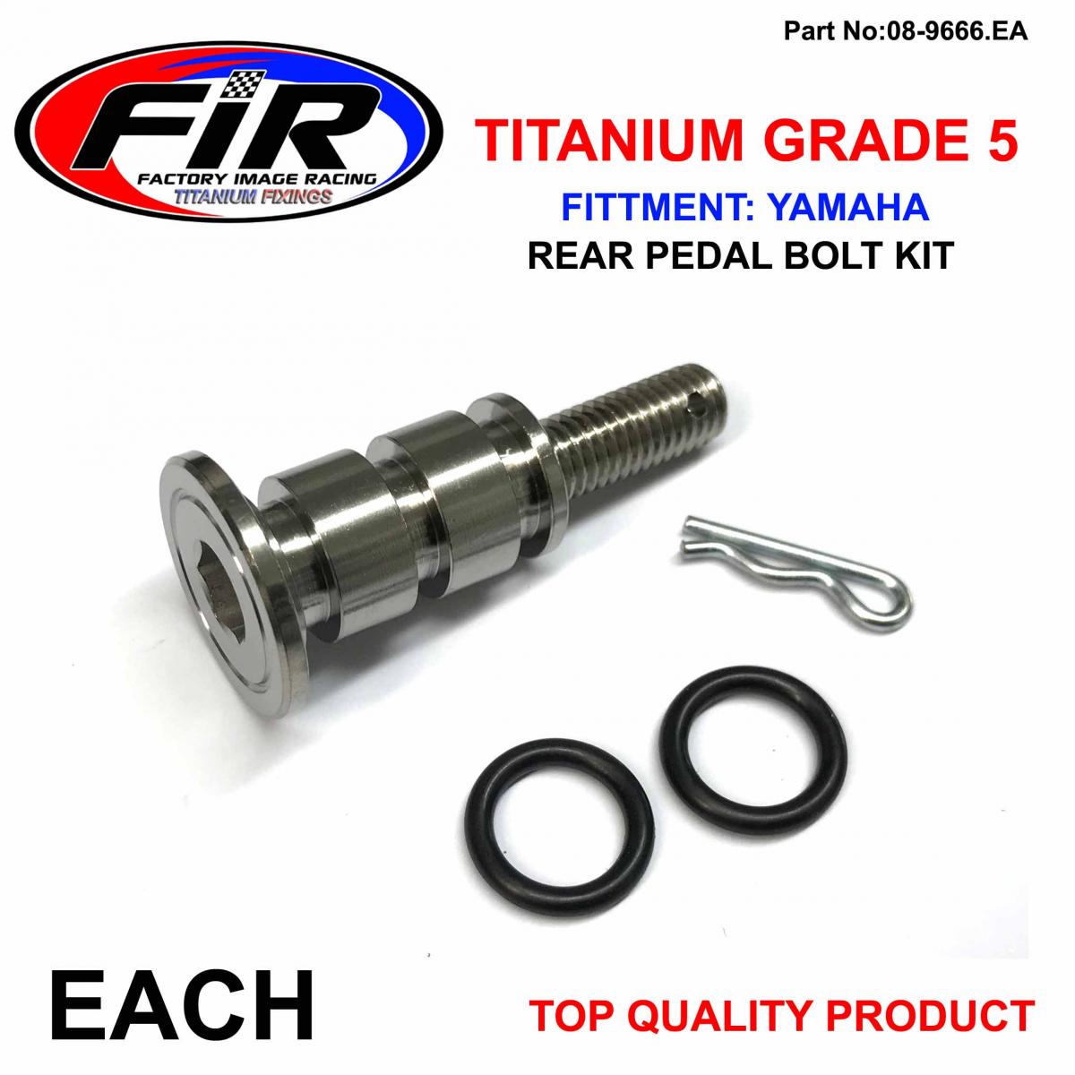 FIR Titanium Gr5 Rear Pedal Bolt, Yamaha 1c3-27217-10-00, / Each