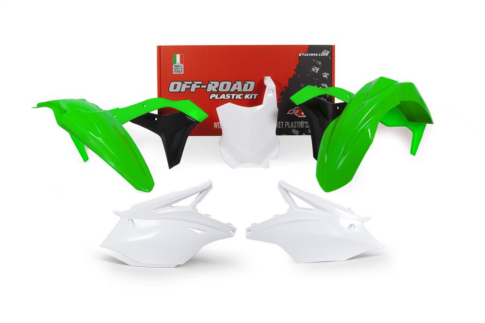 Rtech Plastics Plastic Kit/5 17-19 KX250F, Oem 2019, Rtech R-kitkxf-oem-529