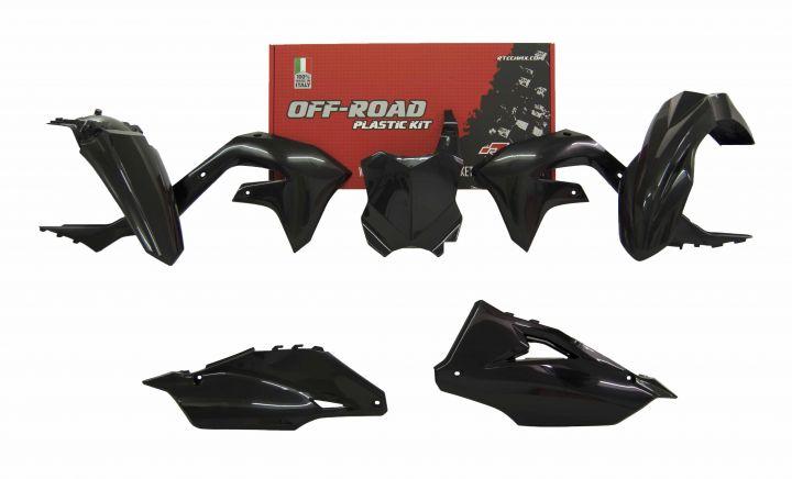 Rtech Plastics Plastic Kit/5 2019-23 KX450F Black, Rtech R-kitkxf-nr0-599