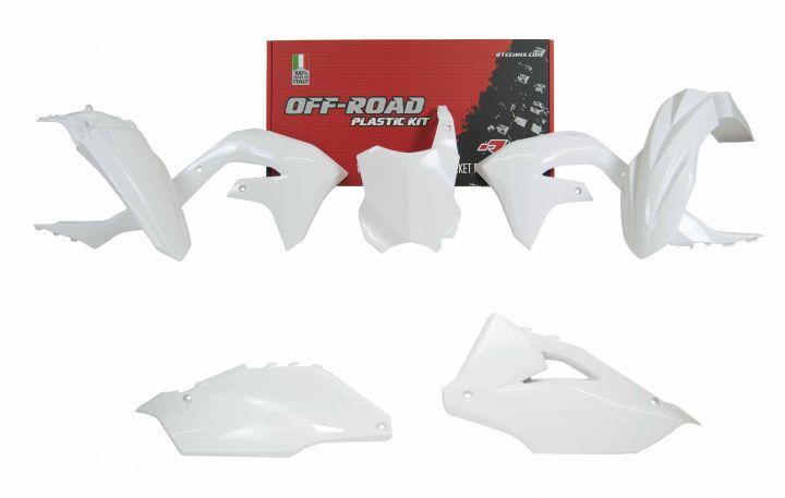 Rtech Plastics Plastic Kit/5 2019-23 KX450F White, Rtech R-kitkxf-bn0-599