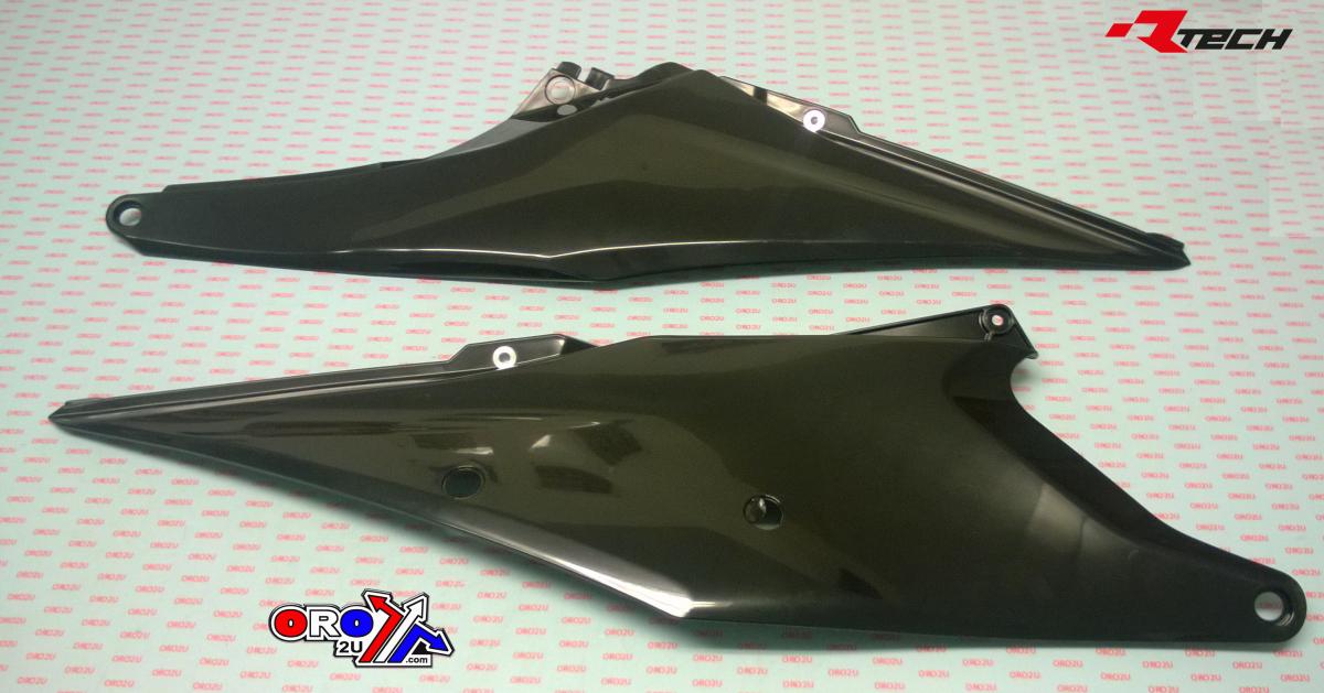 Rtech Plastics Side Panels 2019-22 KTM SX/SX-F, Black, Rtech R-fiKTMnr0019