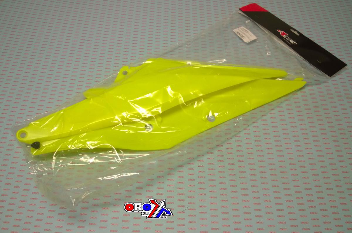 Rtech Plastics Side Panels 2019-22 KTM SX/SX-F, Neon Yellow, Rtech R-fiKTMgf0019