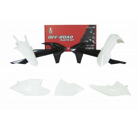 Rtech Plastics Plastic Kit/5 17-19 EXC/EXC-f, White/black, Rtech R-kitKTM-oem-488