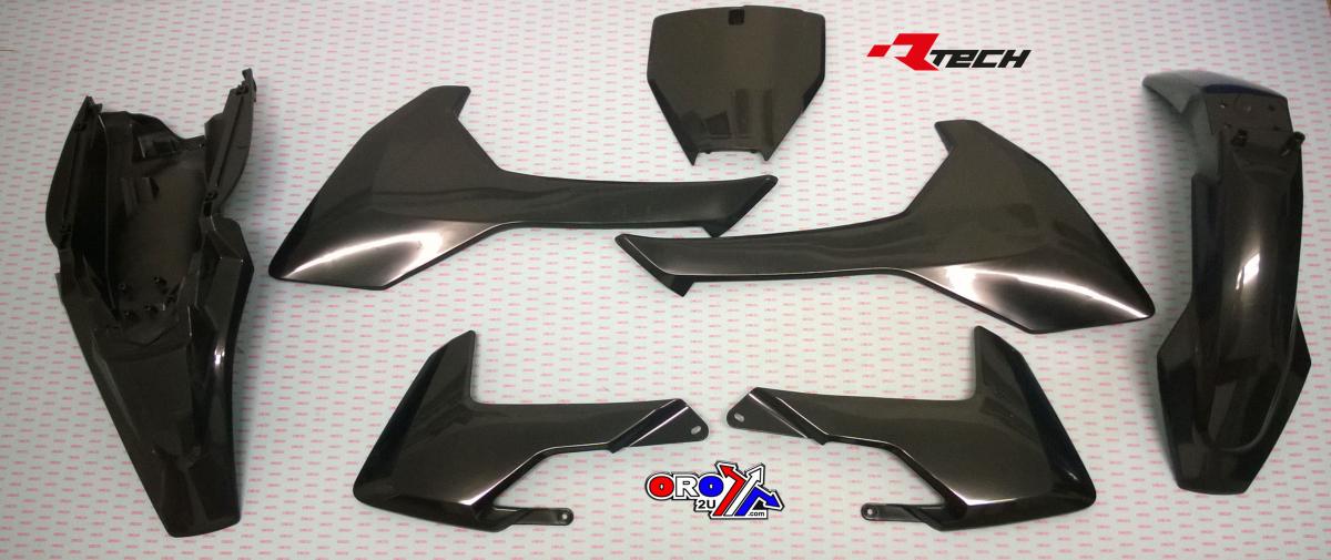 Rtech Plastics Plastic Kit/5 17-23 TC65, Black, Rtech R-kithsq-nr0-565