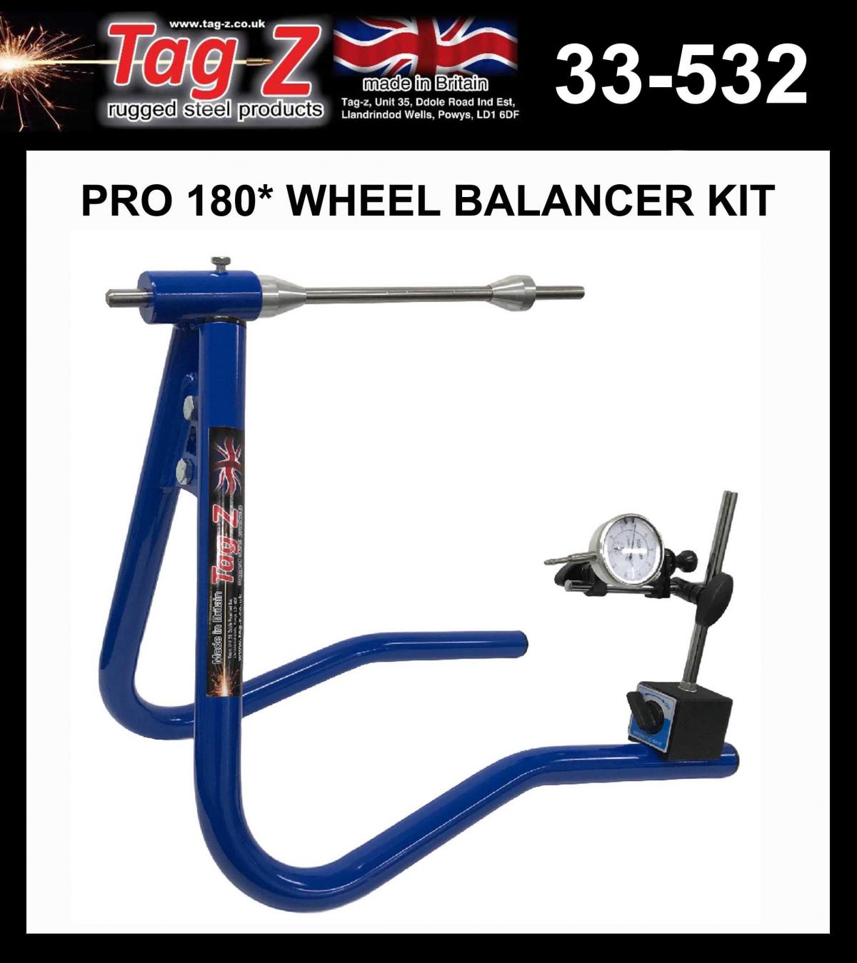 Tag-z Tag-z Pro 180* Wheel Balancer Kit, Blue, (flat Packed in Tag-z Box)