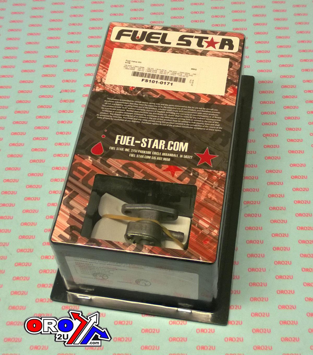 Hot Rods Fuel Valve Kit KTM EXC/cx, Fuel Star FS101-0171 Tape / Petcock / Clips / Pipes / Bolts, KTM 125 EXC 2004-2006 150 XC 2010-2014 200 EXC 2003-2005 200 Mxc 2003 200 XC 2006-200