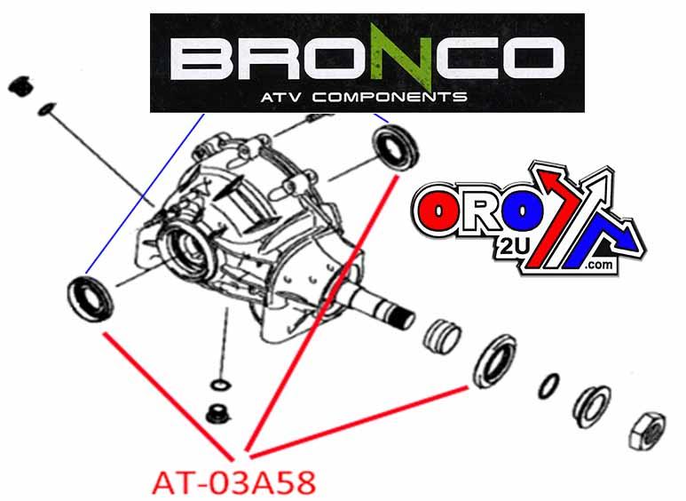 Bronco Differential Seal Kit Front Mule Pro, Bronco At-03a58 Kawasaki UTV, Side-by-side