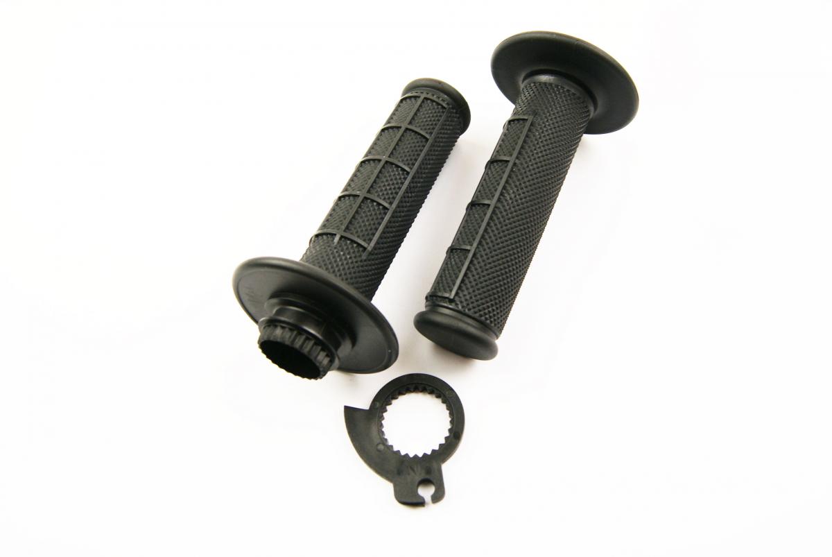 FIR Lock on Grip Set 50 65 KTM Husq, Half Waffle Soft Black, Odi Style, Fir -