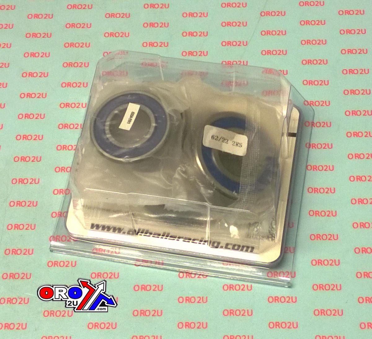 All Balls Racing Wheel Bearing Kit Rear 91-98 Honda CBR400, Allballs 25-1779 Road