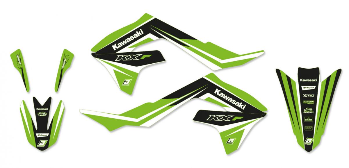BLACKBIRD 2019-22 KX 450F DREAM 4, BLACKBIRD DECAL KIT, 2425N